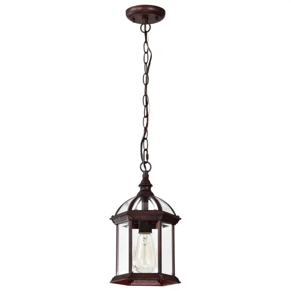 Boxwood 14" Outdoor Hanging Lantern with Clear Beveled Glass - Image 5