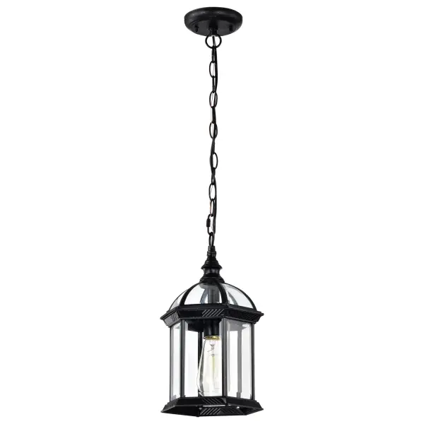 Boxwood 14" Outdoor Hanging Lantern with Clear Beveled Glass - Image 3