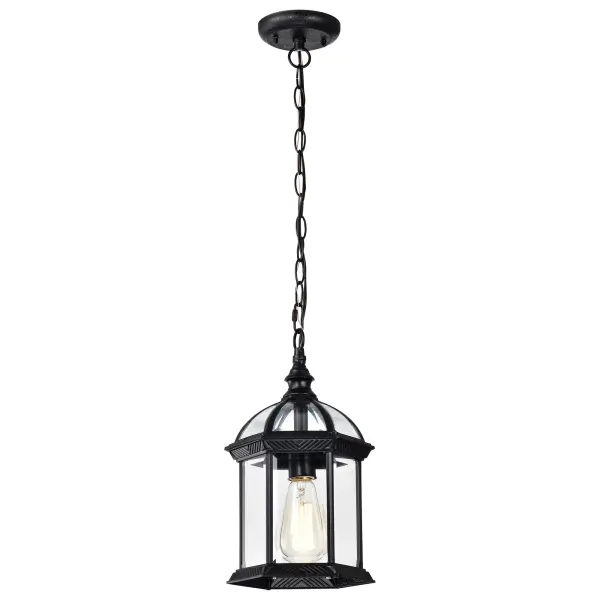 Boxwood 14" Outdoor Hanging Lantern with Clear Beveled Glass - Image 4