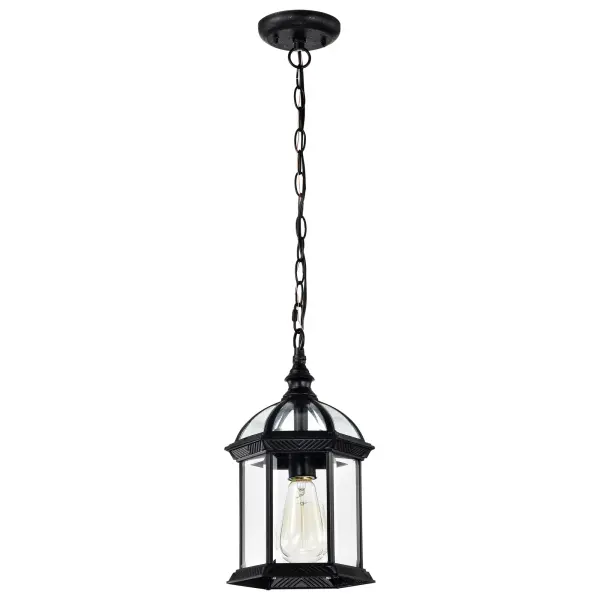 Boxwood 14" Outdoor Hanging Lantern with Clear Beveled Glass - Image 5