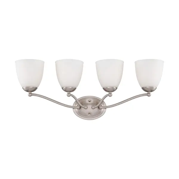 Patton 4-Light Vanity Fixture with Frosted Glass