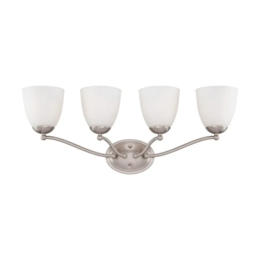 Patton 4-Light Vanity Fixture with Frosted Glass