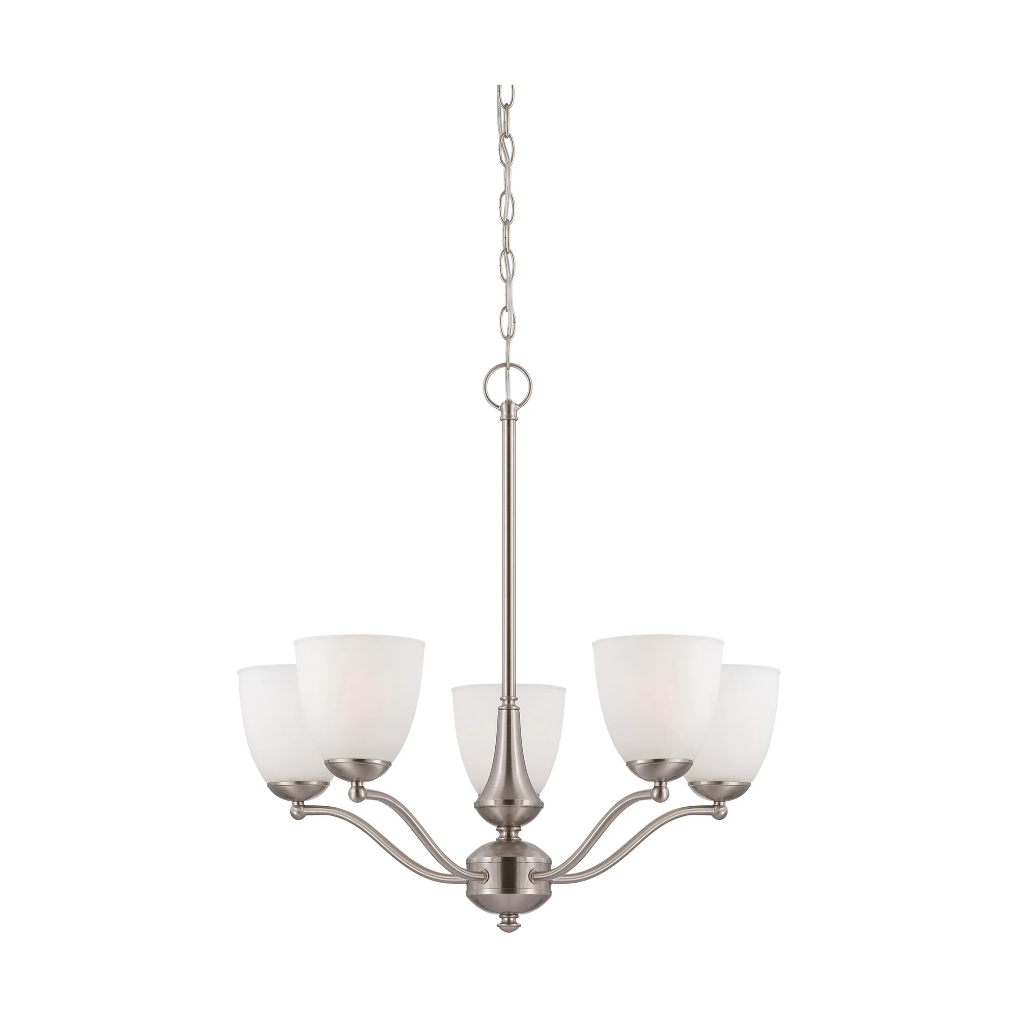 Patton 5-Light Chandelier with Frosted Glass