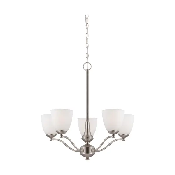 Patton 5-Light Chandelier with Frosted Glass