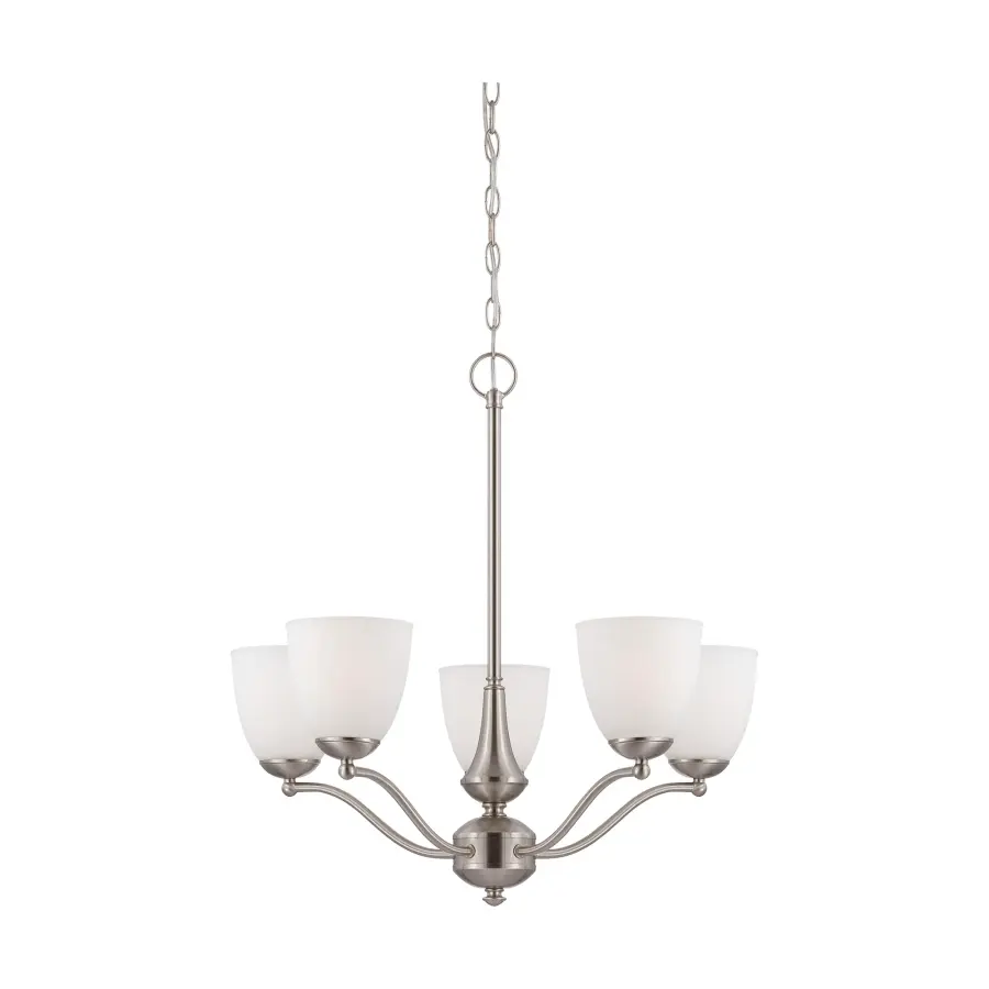 Patton 5-Light Chandelier with Frosted Glass