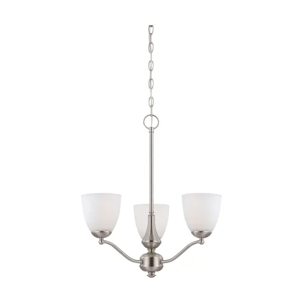 Patton 3-Light Chandelier with Frosted Glass