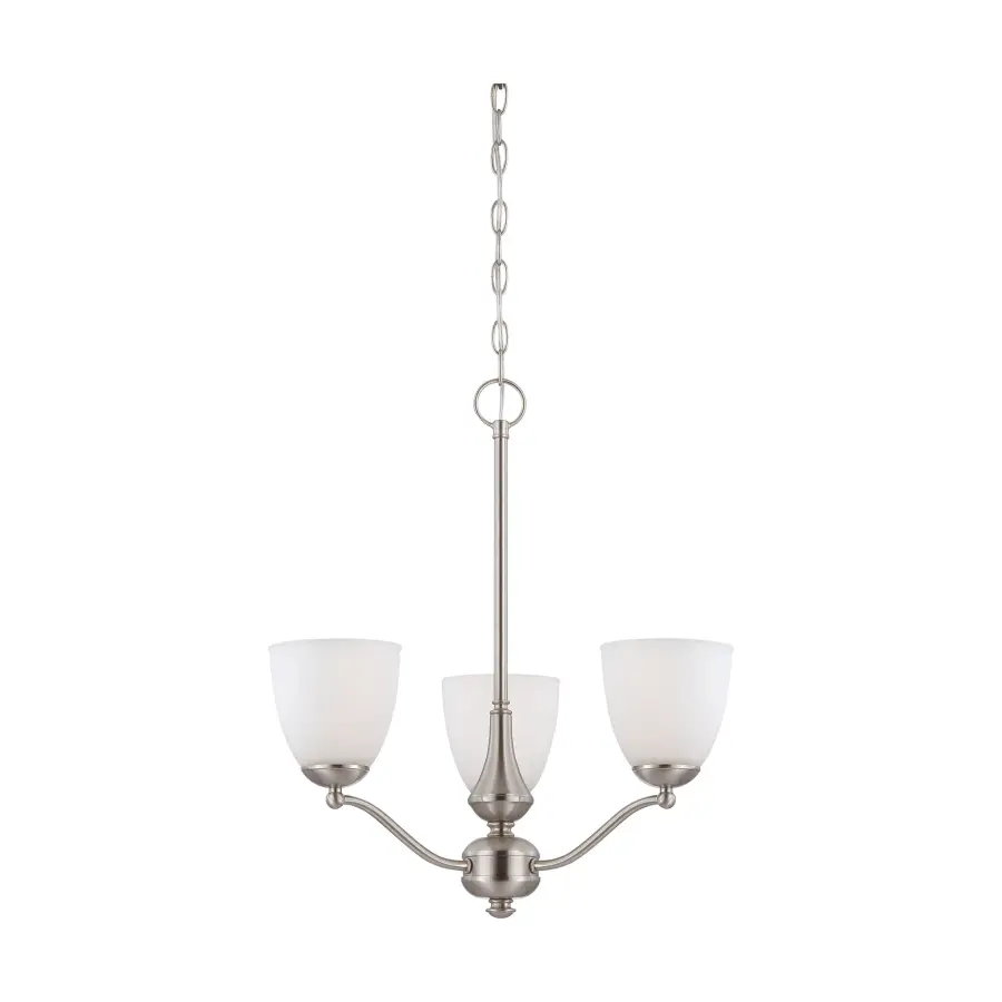 Patton 3-Light Chandelier with Frosted Glass
