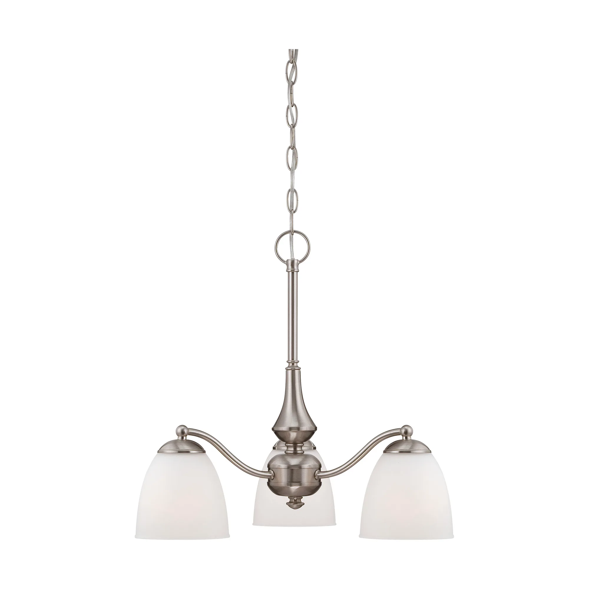Patton 3-Light Chandelier with Frosted Glass
