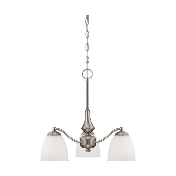 Patton 3-Light Chandelier with Frosted Glass - Image 1