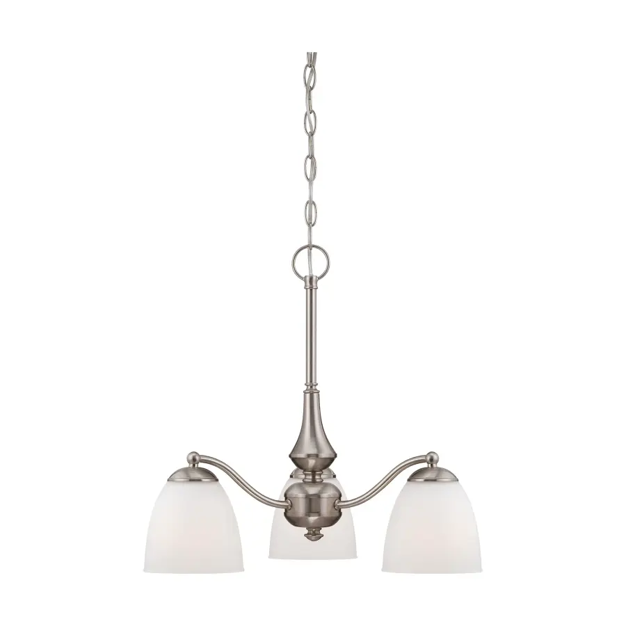 Patton 3-Light Chandelier with Frosted Glass - Image 1