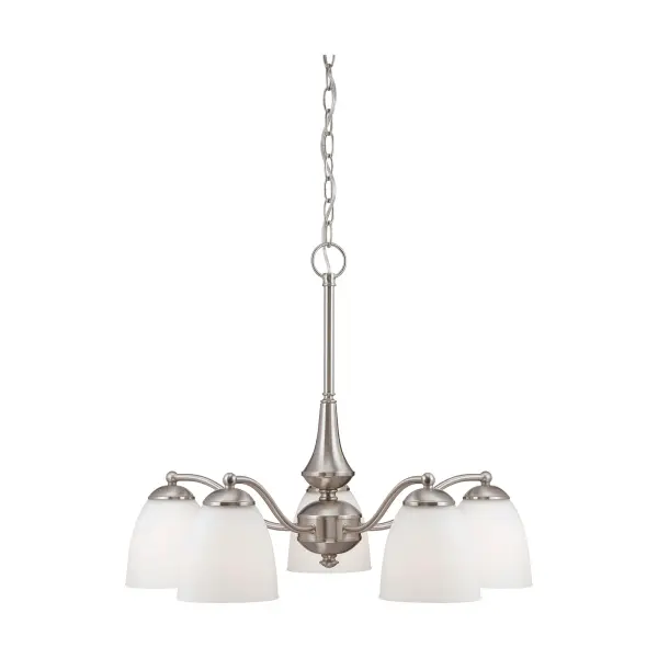 Patton 5-Light Chandelier with Frosted Glass