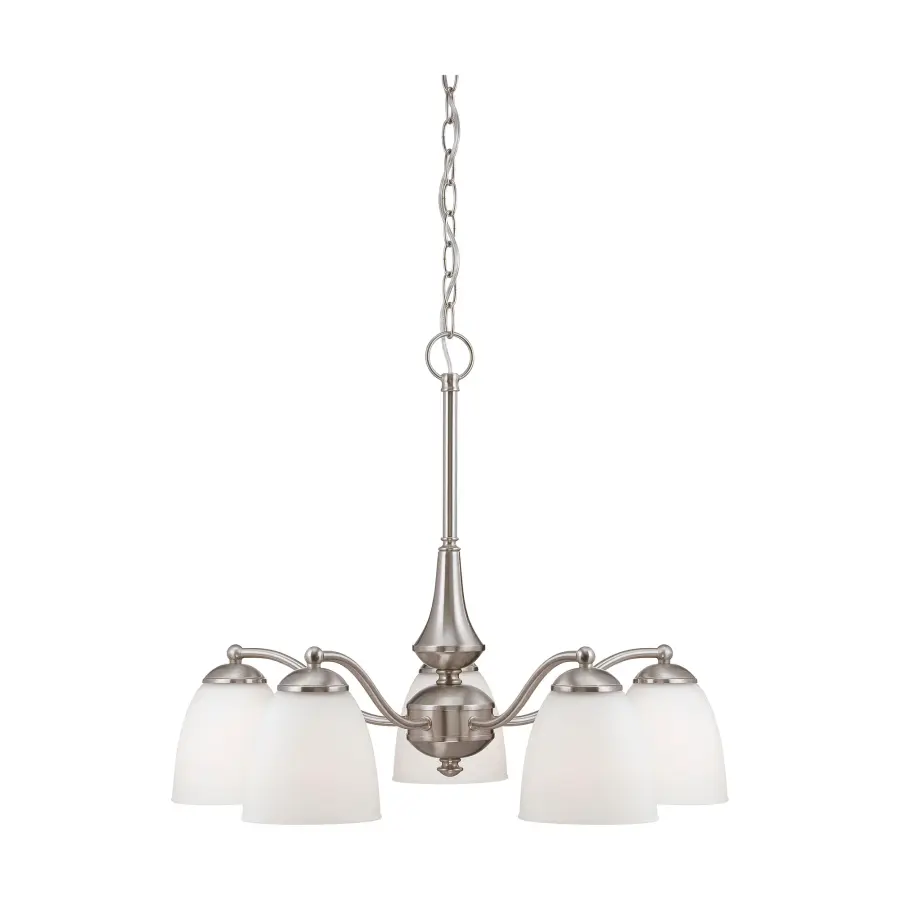 Patton 5-Light Chandelier with Frosted Glass