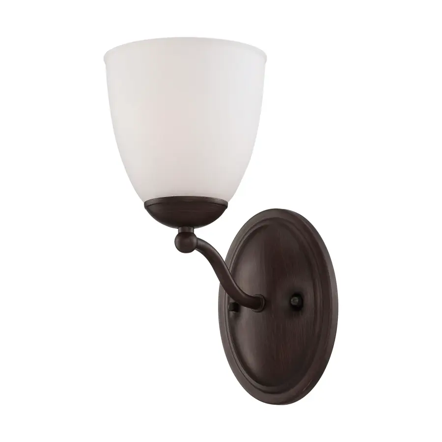 Patton 1-Light Vanity Fixture with Frosted Glass - Image 1