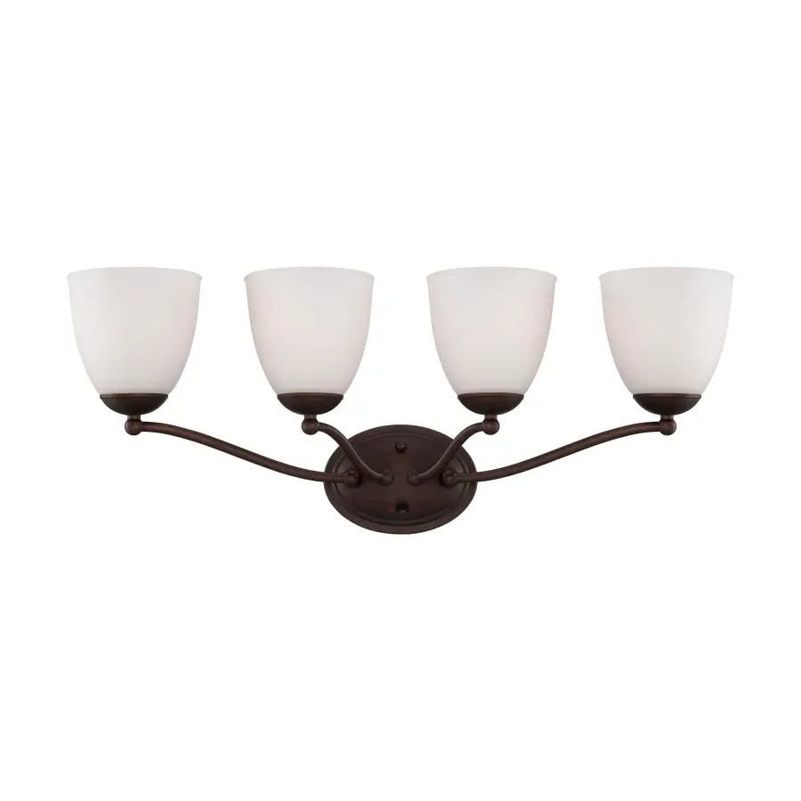 Patton 4-Light Vanity Fixture with Frosted Glass