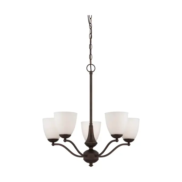 Patton 5-Light Chandelier with Frosted Glass