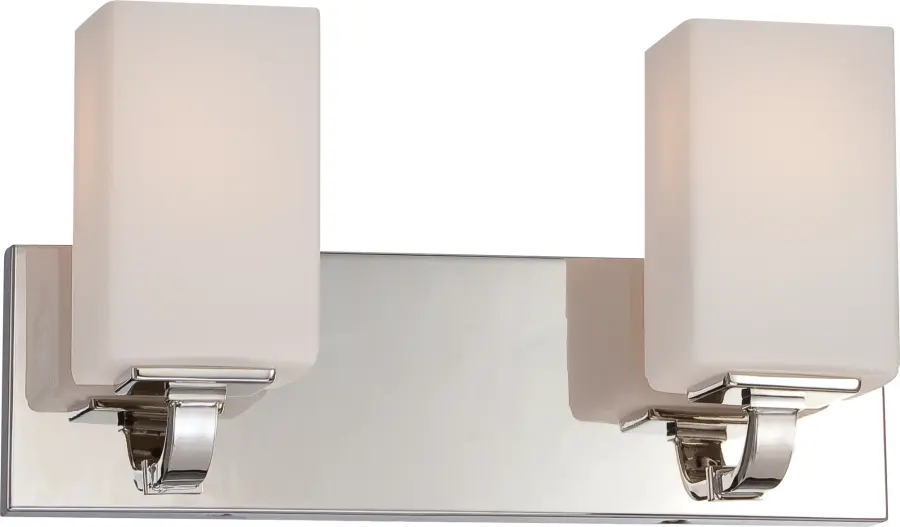 Vista 2-Light Vanity Fixture with Etched Opal Glass - Image 1