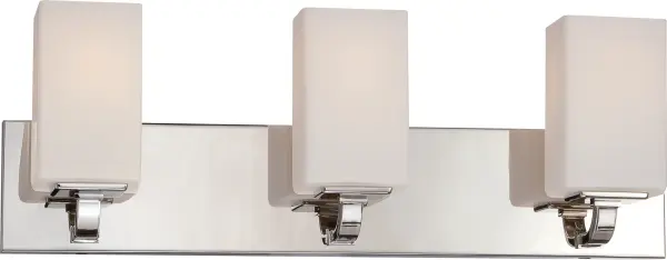 Vista 3-Light Vanity Fixture with Etched Opal Glass - Image 1