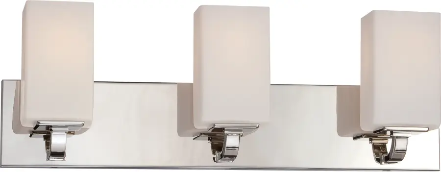 Vista 3-Light Vanity Fixture with Etched Opal Glass - Image 1