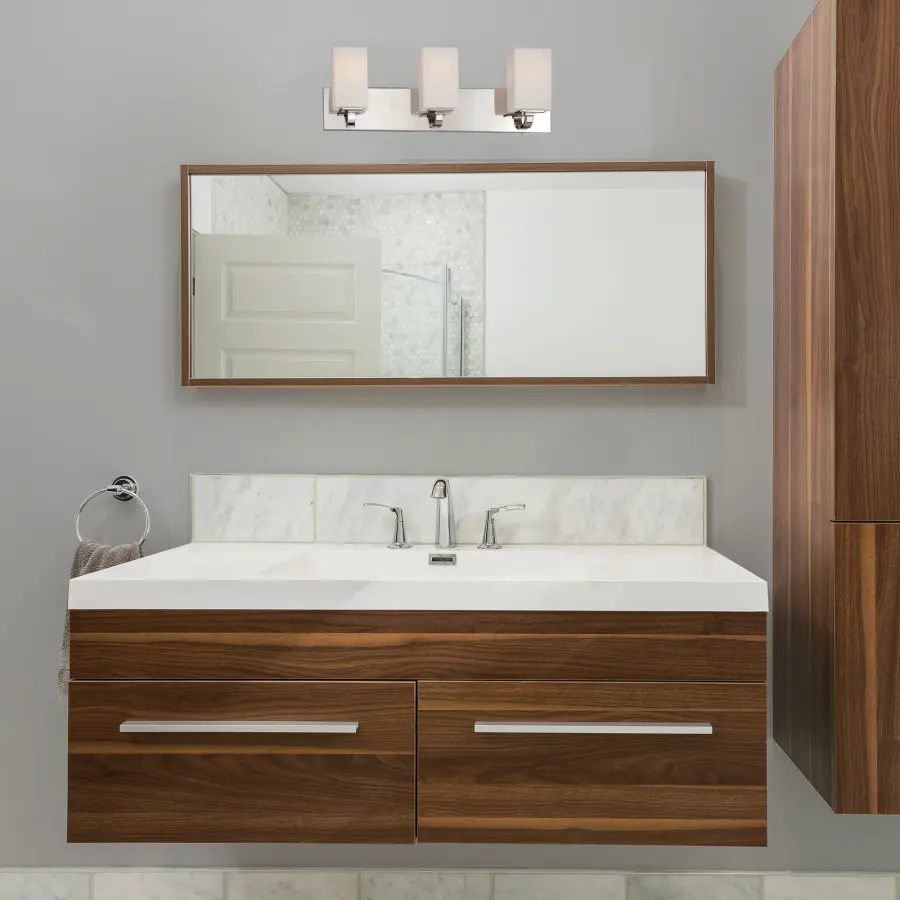 Vista 3-Light Vanity Fixture with Etched Opal Glass - Image 2