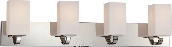 Vista 4-Light Vanity Fixture with Etched Opal Glass - Image 1