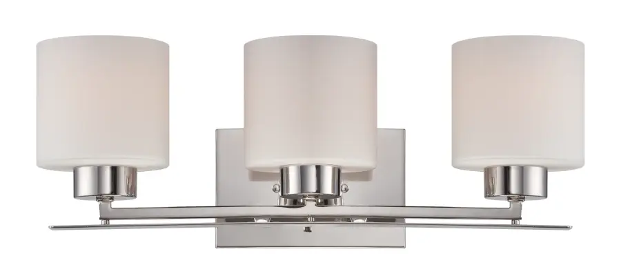 Parallel 3-Light Vanity Fixture with Etched Opal Glass
