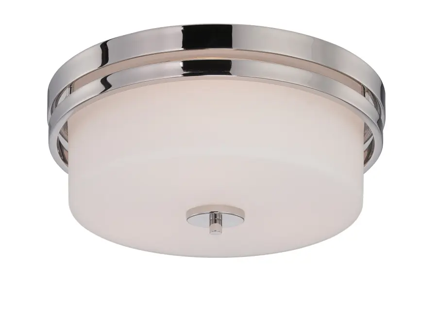 Parallel 3-Light Flush Mount with Etched Opal Glass