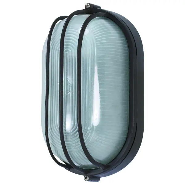 This industrial-style oval cage bulkhead combines durability with classic design. Die-cast construction and semi-gloss white finish make it ideal for harsh outdoor conditions while providing reliable illumination.