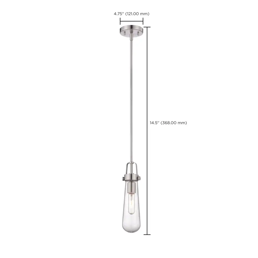 Beaker Mini Pendant with Clear Glass - Image 2