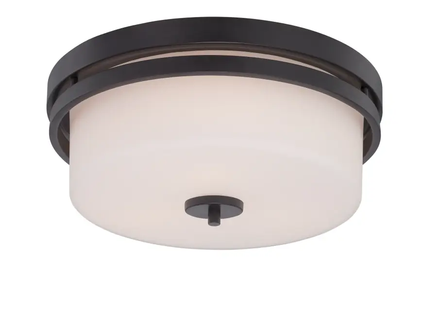 Parallel 3-Light Flush Mount with Etched Opal Glass