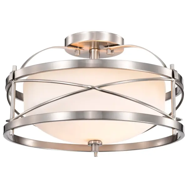Ginger 2-Light Semi-Flush Mount with Etched Opal Glass - Image 2