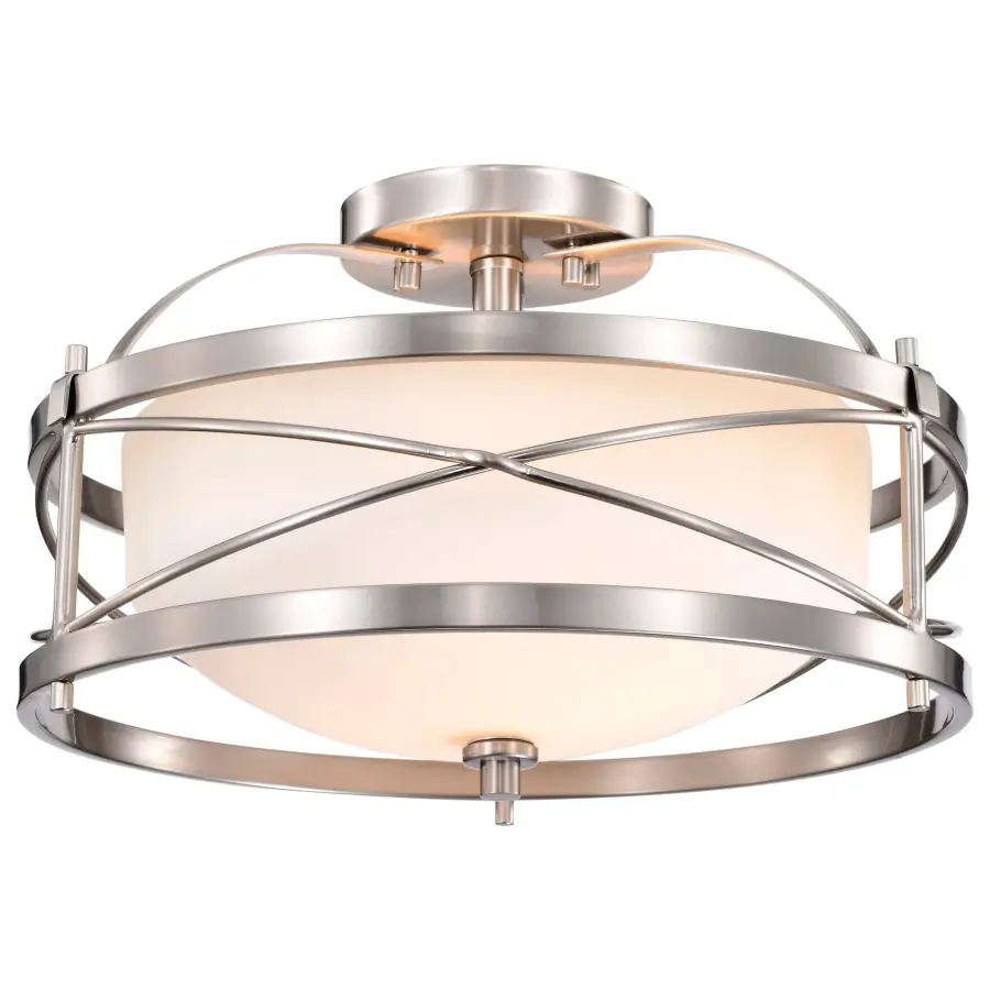 Ginger 2-Light Semi-Flush Mount with Etched Opal Glass - Image 2