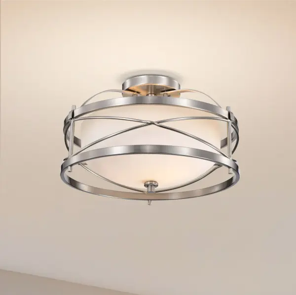 Ginger 2-Light Semi-Flush Mount with Etched Opal Glass - Image 14