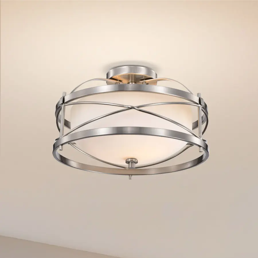 Ginger 2-Light Semi-Flush Mount with Etched Opal Glass - Image 14