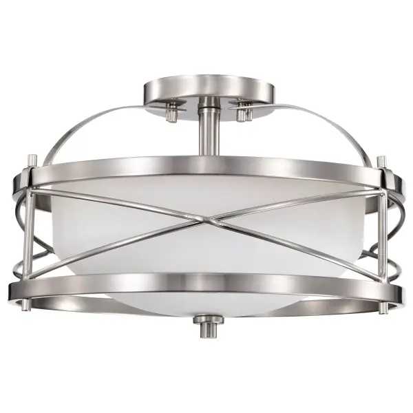 Ginger 2-Light Semi-Flush Mount with Etched Opal Glass - Image 3