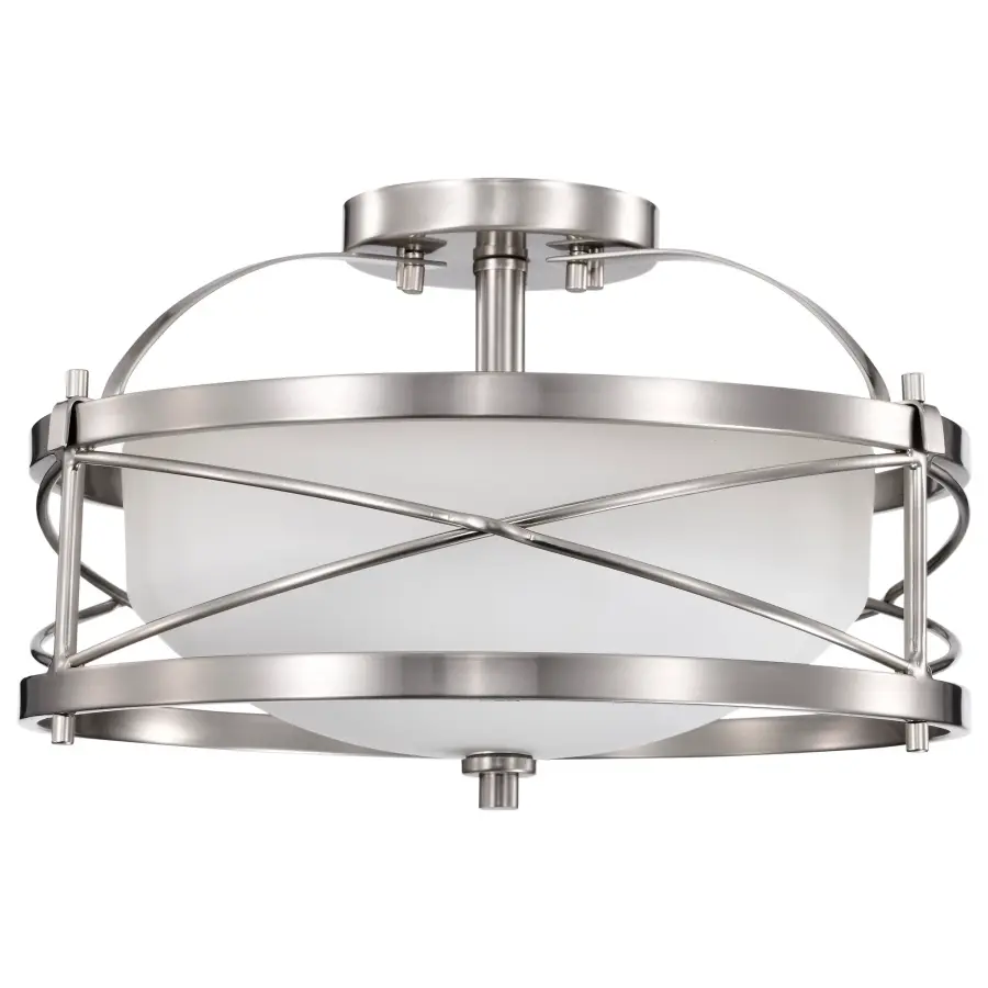 Ginger 2-Light Semi-Flush Mount with Etched Opal Glass - Image 3