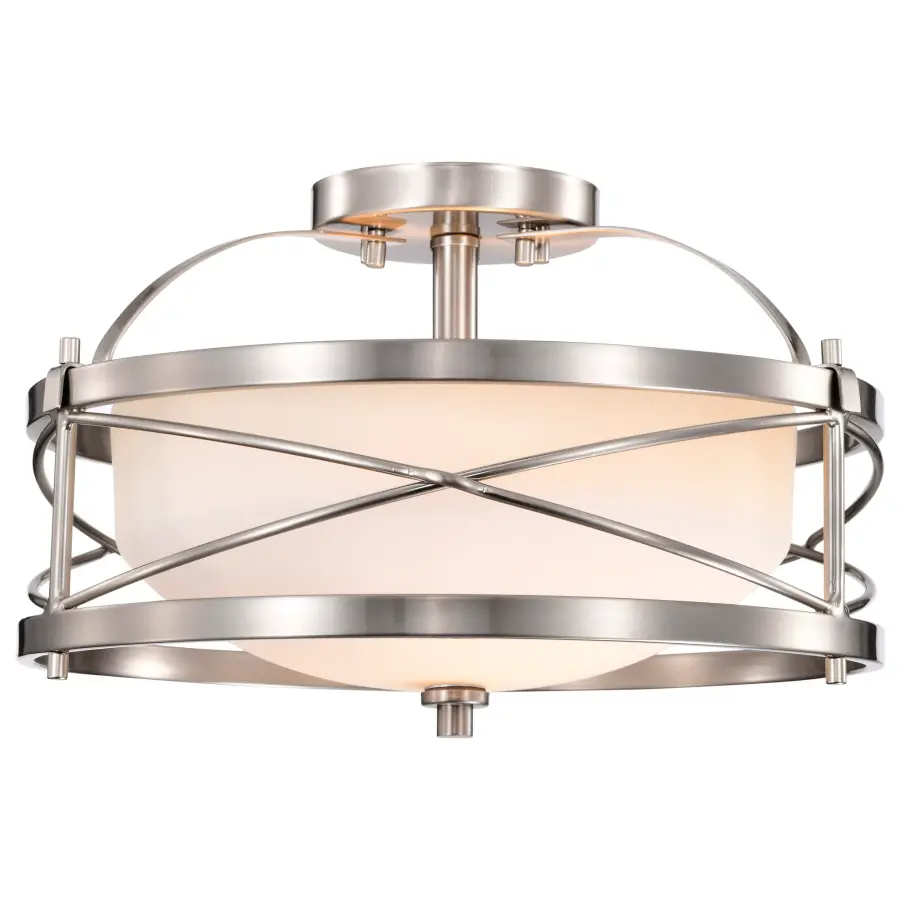 Ginger 2-Light Semi-Flush Mount with Etched Opal Glass - Image 4