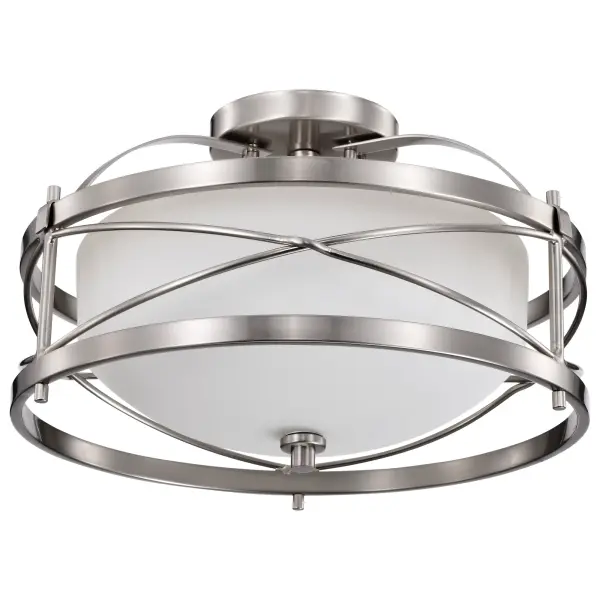 Ginger 2-Light Semi-Flush Mount with Etched Opal Glass - Image 5