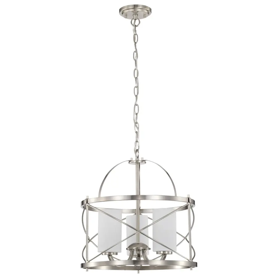 Ginger 3-Light Pendant with Etched Opal Glass - Image 1