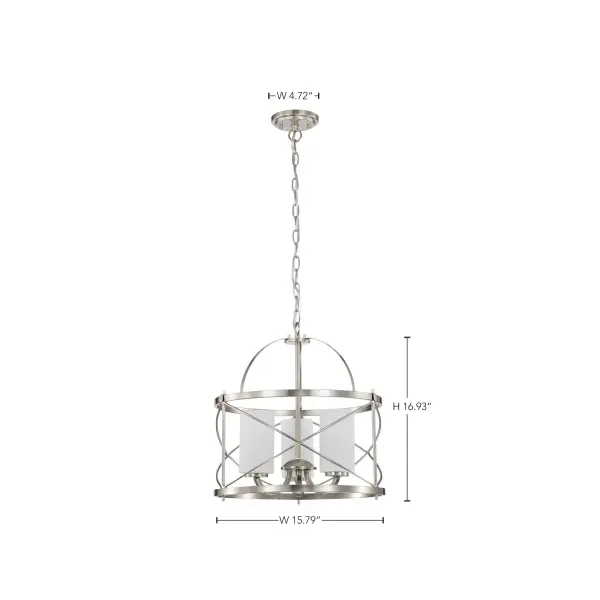 Ginger 3-Light Pendant with Etched Opal Glass - Image 17