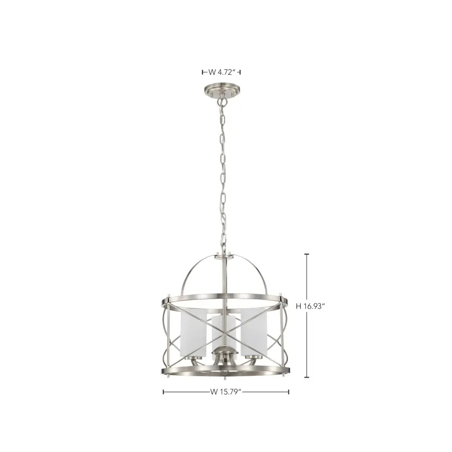 Ginger 3-Light Pendant with Etched Opal Glass - Image 17