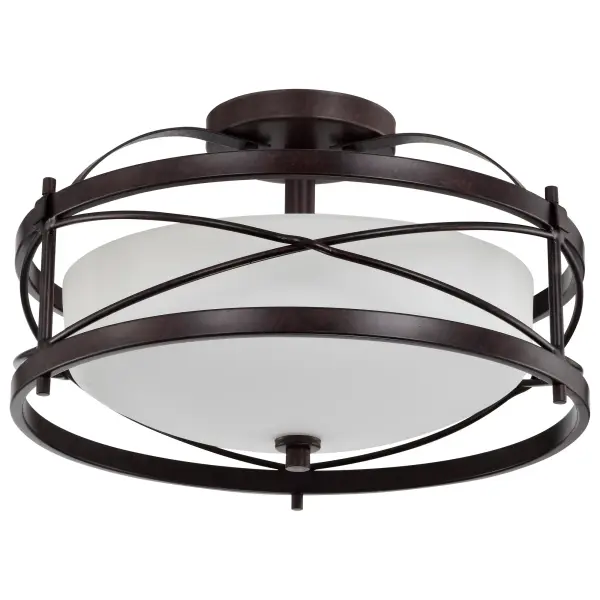 Ginger 2-Light Semi-Flush Mount with Etched Opal Glass - Image 3