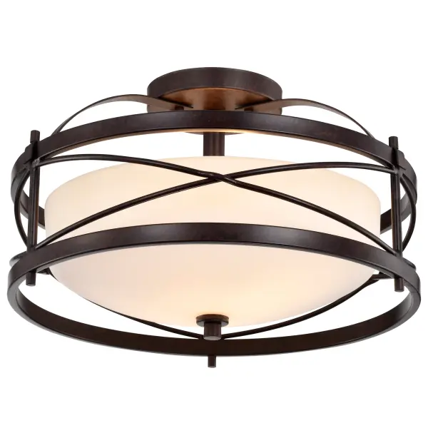 Ginger 2-Light Semi-Flush Mount with Etched Opal Glass - Image 4