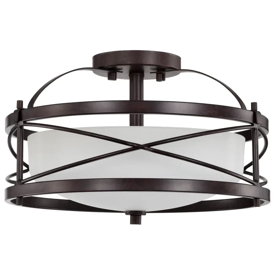 Ginger 2-Light Semi-Flush Mount with Etched Opal Glass - Image 5
