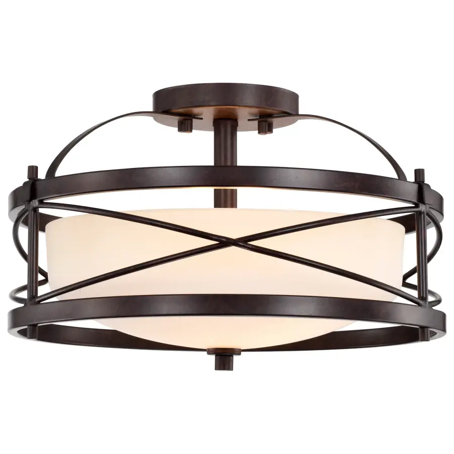 Ginger 2-Light Semi-Flush Mount with Etched Opal Glass - Image 6