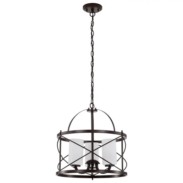 Ginger 3-Light Pendant with Etched Opal Glass - Image 1
