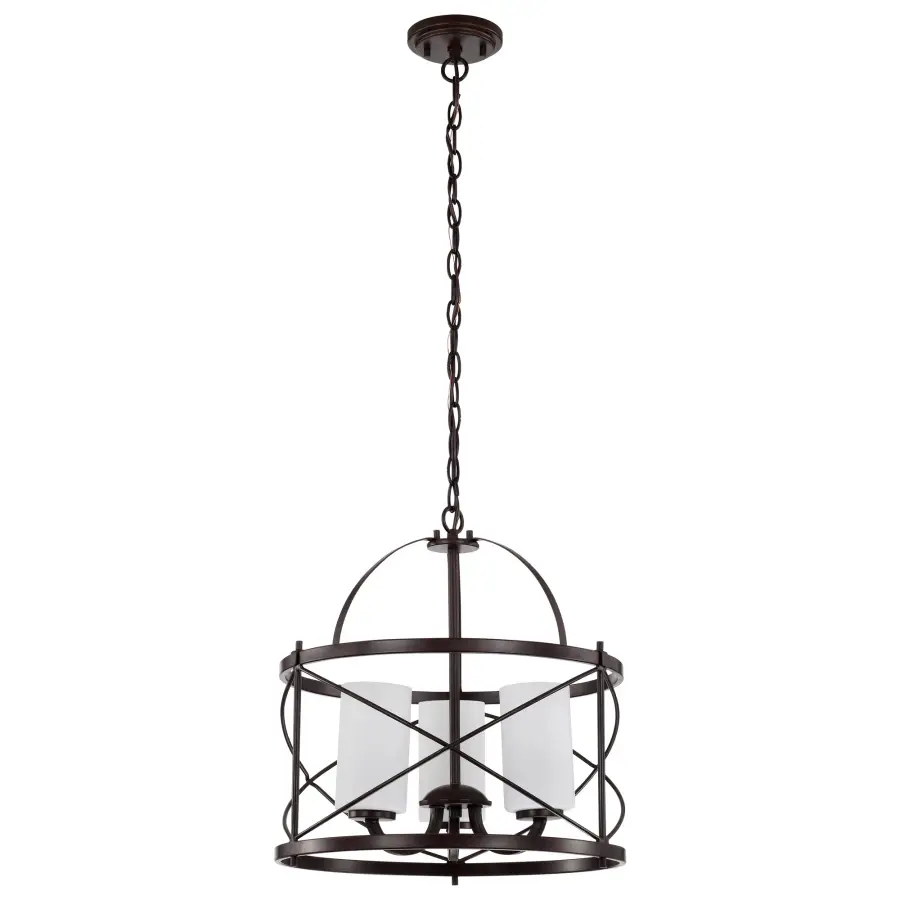 Ginger 3-Light Pendant with Etched Opal Glass - Image 1
