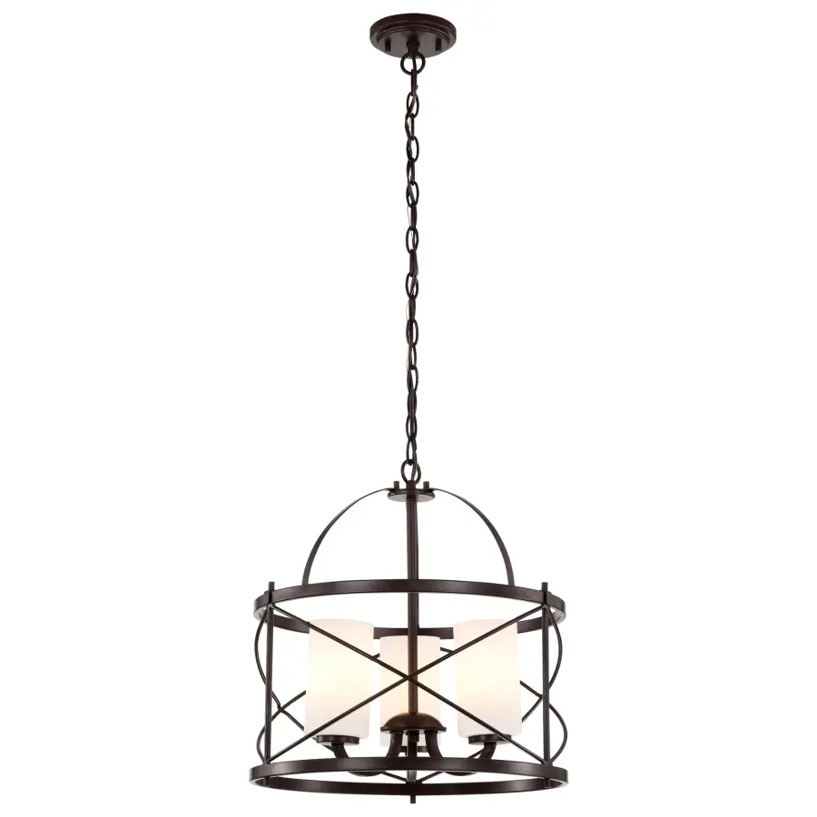 Ginger 3-Light Pendant with Etched Opal Glass - Image 2