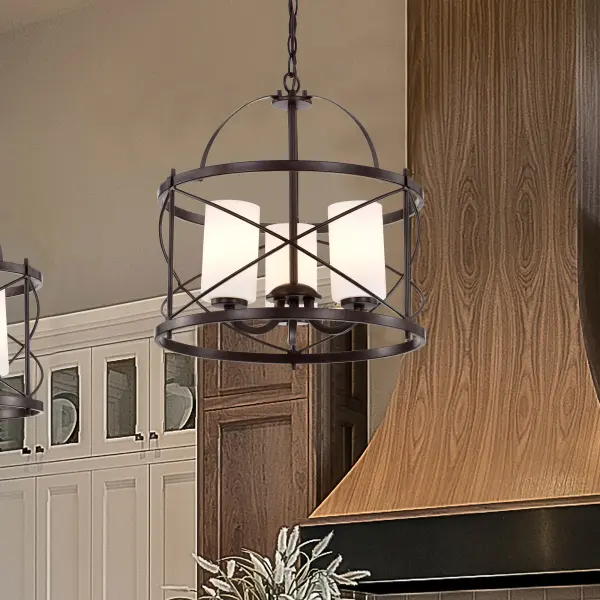 Ginger 3-Light Pendant with Etched Opal Glass - Image 15