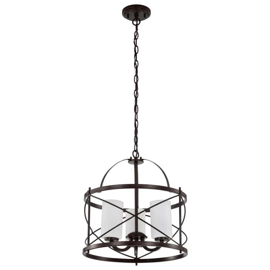 Ginger 3-Light Pendant with Etched Opal Glass - Image 3