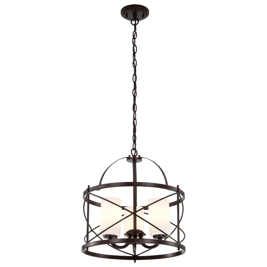 Ginger 3-Light Pendant with Etched Opal Glass - Image 4